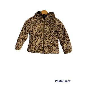 George Leopard Print Coat Girls XS-4/5